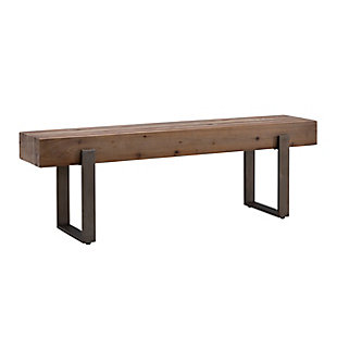 Malia Rustic Industrial Bench, , large