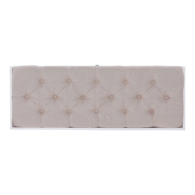 Karlen White Upholstered Storage Bench | Ashley