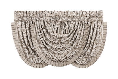 J. Queen New York Astoria Window Waterfall Valance, Sand