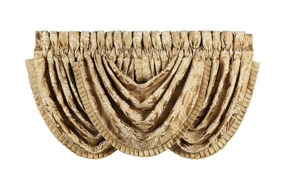 J. Queen New York Napoleon - Gold Window Waterfall Valance