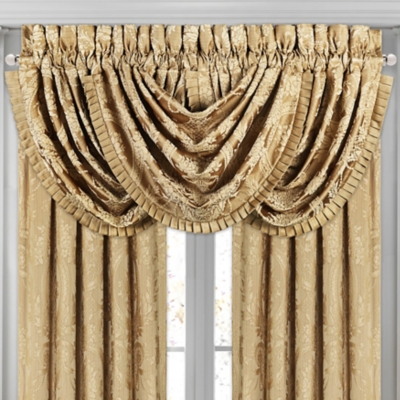 J Queen New York Napoleon Gold Window Waterfall Valance Ashley Furniture Homestore