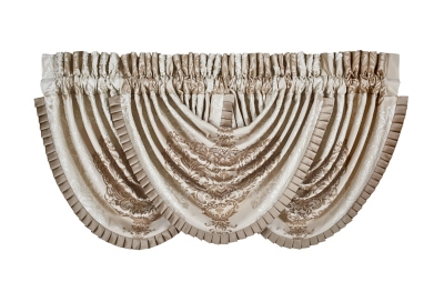 J.Queen New York La Scala Window Waterfall Valance, Gold, rollover