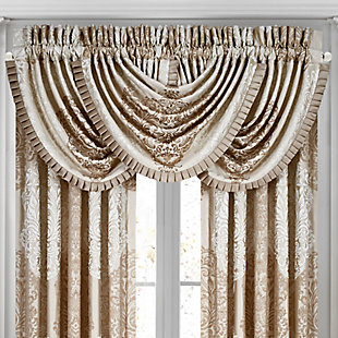 J.Queen New York La Scala Window Waterfall Valance, Gold, large