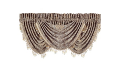 J.Queen New York Provence Window Waterfall Valance, Stone