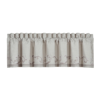 J.Queen New York Angeline Window Straight Valance, Beige