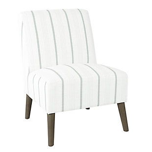 HomePop Modern Armless Accent Chair - Dove Gray Stripe, White, large