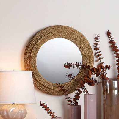 A600007635 Relaxed Elegance Saylor Mirror, Brown sku A600007635