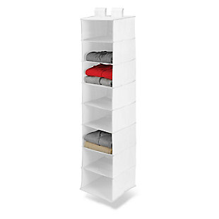 Honey Can Do Hanging Closet Organizer with Eight Shelves, White, rollover
