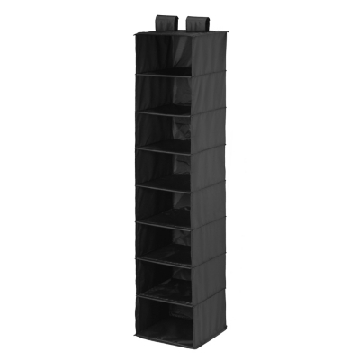 Honey Can Do Hanging Closet Organizer with Eight Shelves, Black, large