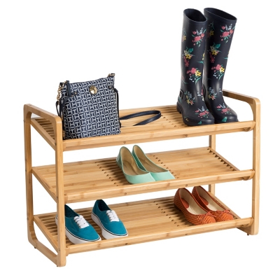 Honey Can Do Three Tier Bamboo Shoe Rack Ashley Furniture Homestore