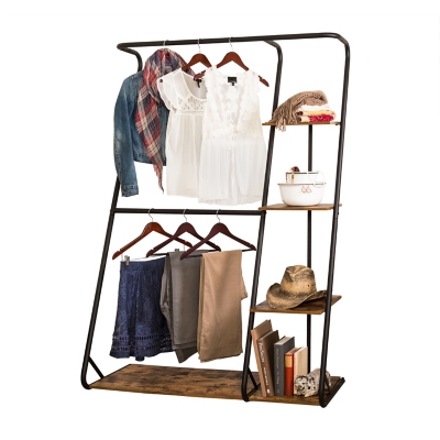 Honey Can Do Z-Frame Wardrobe with Shelves, , large