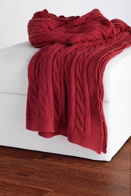 Home Accent 50" x 60" Throw, Red, large