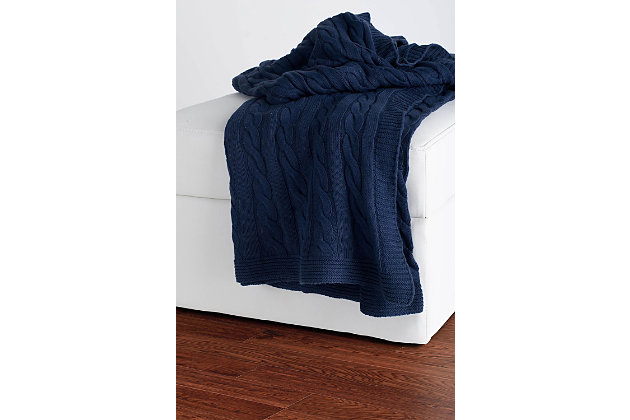 This is a gorgeous solid oversized throw at 50"x60". This is the perfect solution for year round comfort with style. There is no better way to stay warm than with this Rizzy Home collection throw.Cable knit sweater fabric | Soft fabric loose weave | Durable for lifestyle use | Keeps body heat when in use