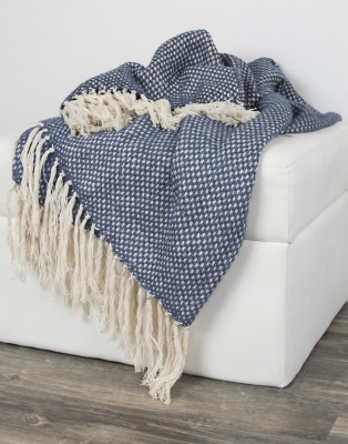 Home Accent 50" x 60" Throw, Navy, large