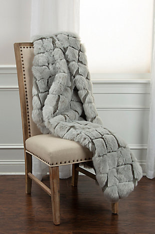 Home Accent 50" x 60" Throw, Gray, rollover