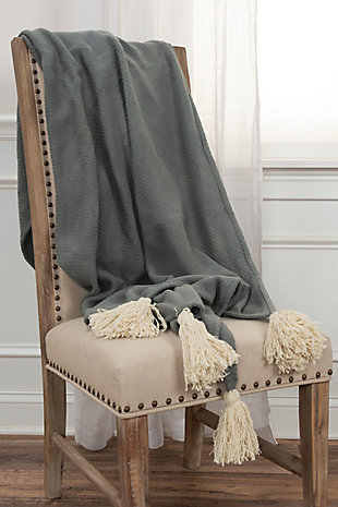Home Accent 50" x 60" Throw, Gray, rollover