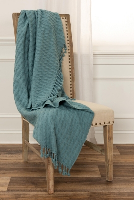 Home Accent 50" x 60" Throw, Teal, large