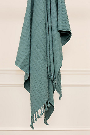Home Accent 50" x 60" Throw, Teal, large