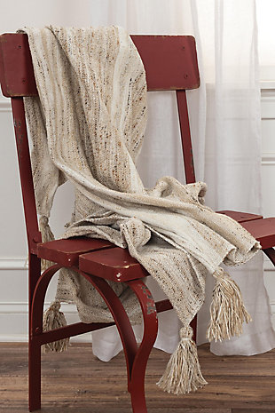 Home Accent 50" x 60" Throw, Beige, rollover