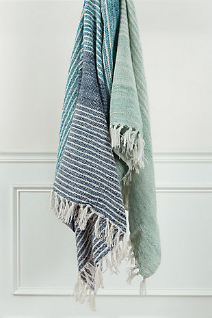 Home Accent 50" x 60" Throw, Blue, large