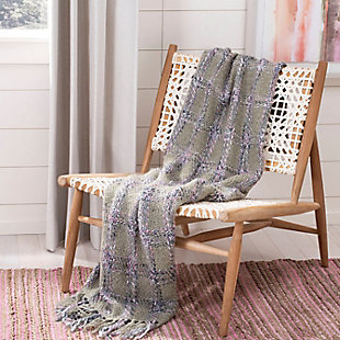 Add craft art charm to your home with this throw. Its timeless gingham pattern and rich, earthy hues are an easy complement. Make it your go-to for cozying up with a good book and cup of cocoa. You’ll love how it looks draped across a chair, sofa or loveseat, too.Made of acrylic | Imported | Dry clean only