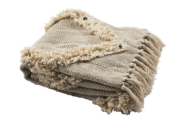 When the room calls for a touch of boho-chic style and cozy comfort, this fringe throw is the perfect choice. Made using pure, soft cotton with a lush raised pattern, this on-trend throw is as ornamental as it is essential on those nights when you need to feel pampered.Made of cotton | Imported | Machine washable