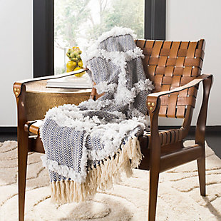 When the room calls for a touch of boho-chic style and cozy comfort, this fringe throw is the perfect choice. Made using pure, soft cotton with a lush raised pattern, it's as ornamental as it is essential on those nights when you need to feel pampered.Made of cotton | Imported | Machine washable