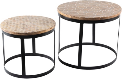 Home Accents Black Modern Nesting Table Set, , large
