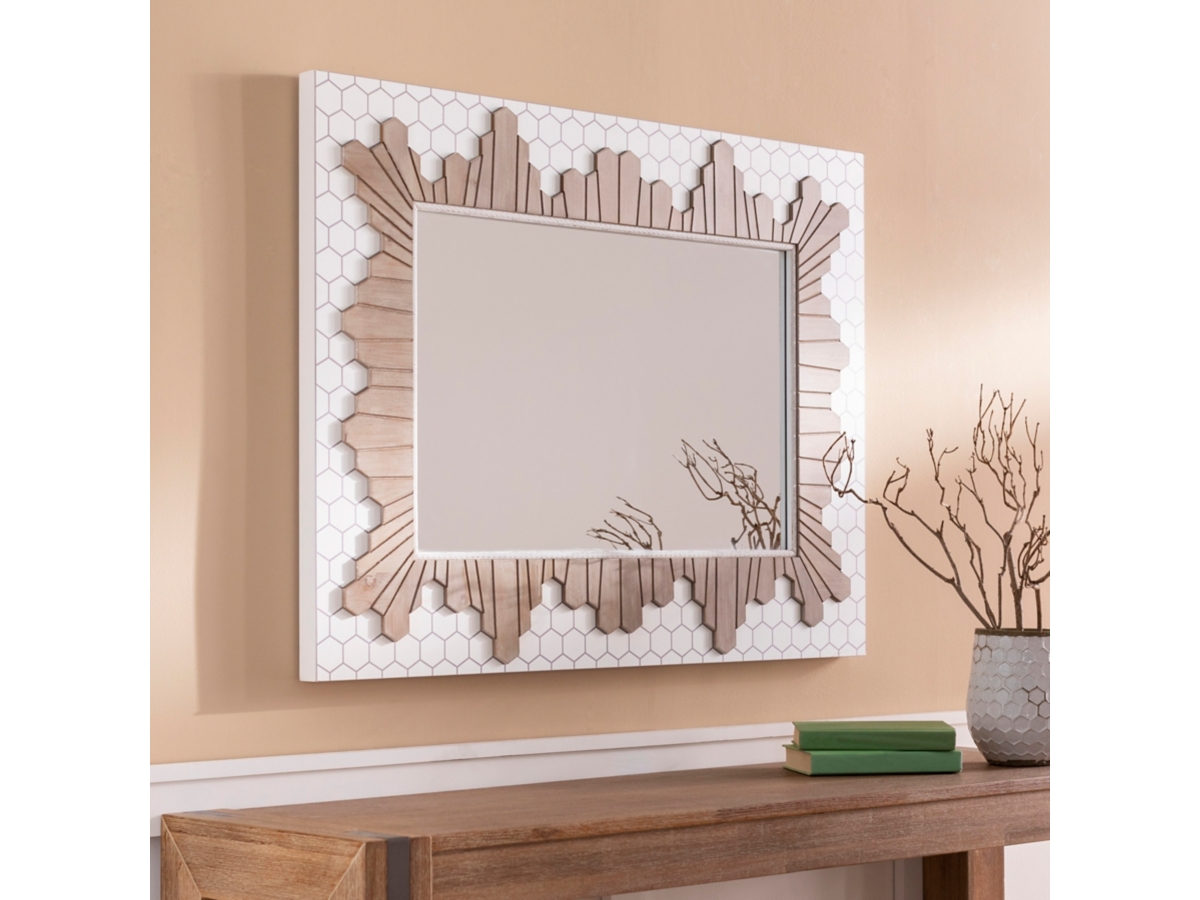 Home Accents White Modern Wall Mirror