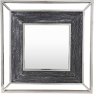 Surya Silver Modern Wall Mirror, , large