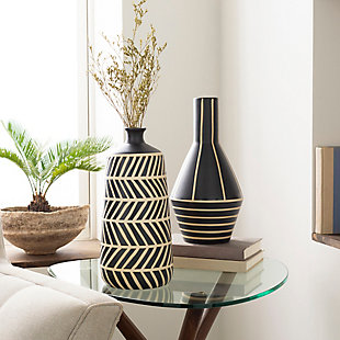 Home Accents Multi-colored Global Decorative Vase, Black, rollover