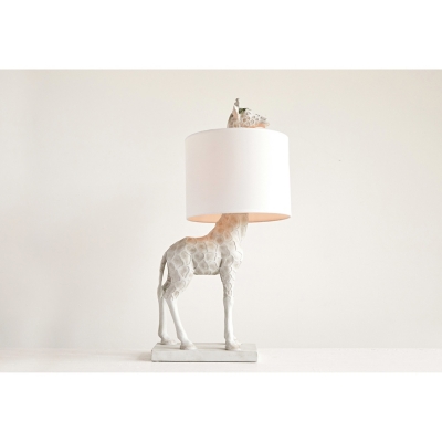 Creative Co-Op White Resin Giraffe Lamp, , rollover
