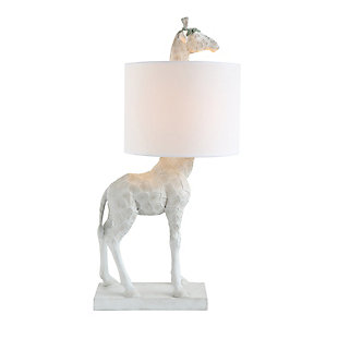 Creative Co-Op White Resin Giraffe Lamp, , large