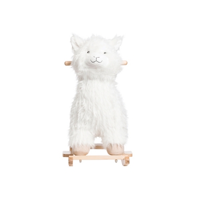 Plush White Rocking Llama, , large