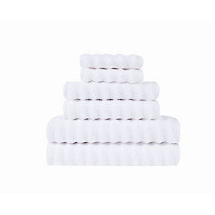 Truly Soft Truly Soft Zero Twist 6 Piece Towel Set, White, large