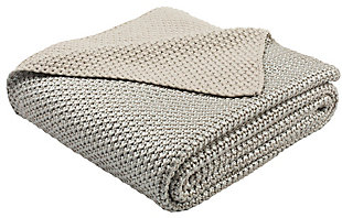 Safavieh Tickled Gray Knit Throw, , large