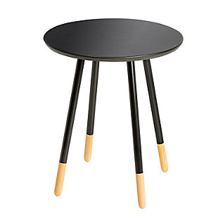 Honey-Can-Do Black Round End Table, , large