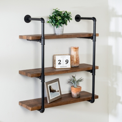 Honey Can Do 33 Small 3-Tier Wood & Metal Shelf