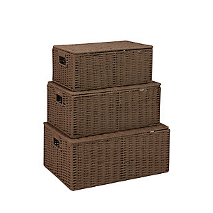 Honey-Can-Do Parchment Cord Boxes (Set of 3), , large