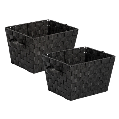 Honey-Can-Do Black Woven Baskets (Set of 3), , large