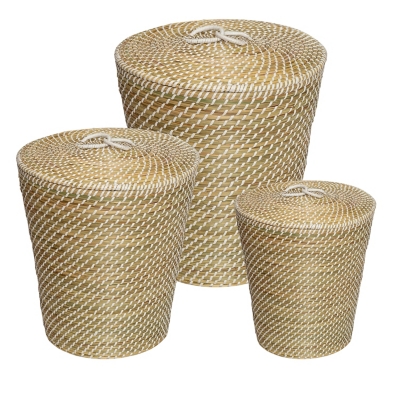 Honey-Can-Do Nesting Seagrass Snake Charmer'S Baskets (Set of 3), , large