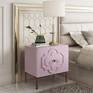 Anna Anna Pink Lacquer Side Table, Pink, rollover