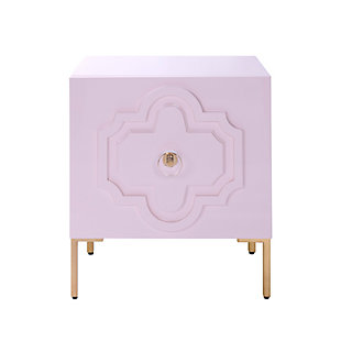 Anna Anna Pink Lacquer Side Table, Pink, large
