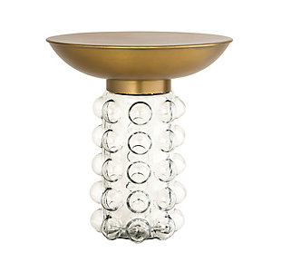 Bubble Bubble Glass/Brass Side Table, , large