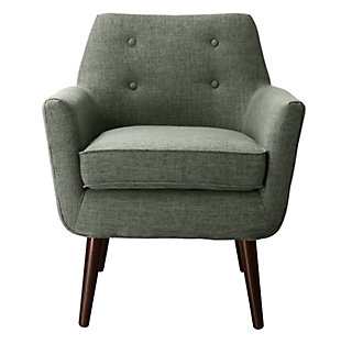Clyde Clyde Beige Linen Chair, Gray, large