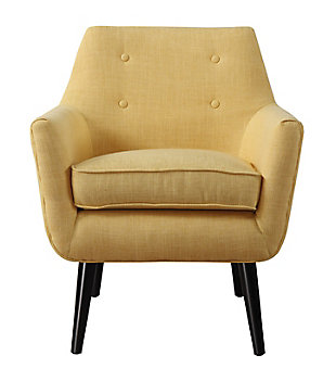 Clyde Mustard Linen Chair, Yellow, large