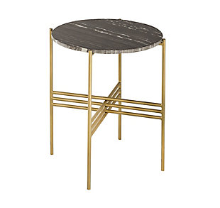 Cress Black Marble Side Table, , large
