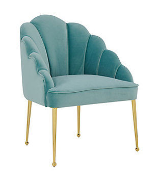 Daisy Daisy Sea Blue Velvet Chair, Blue, large