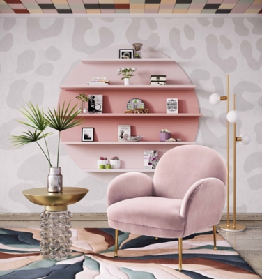 Gwen Gwen Mauve Velvet Chair, Pink, large