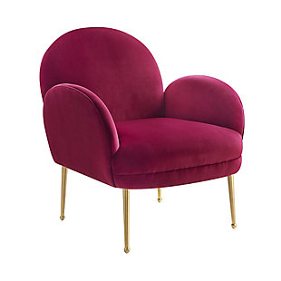 Gwen Gwen Plum Velvet Chair, Red, large